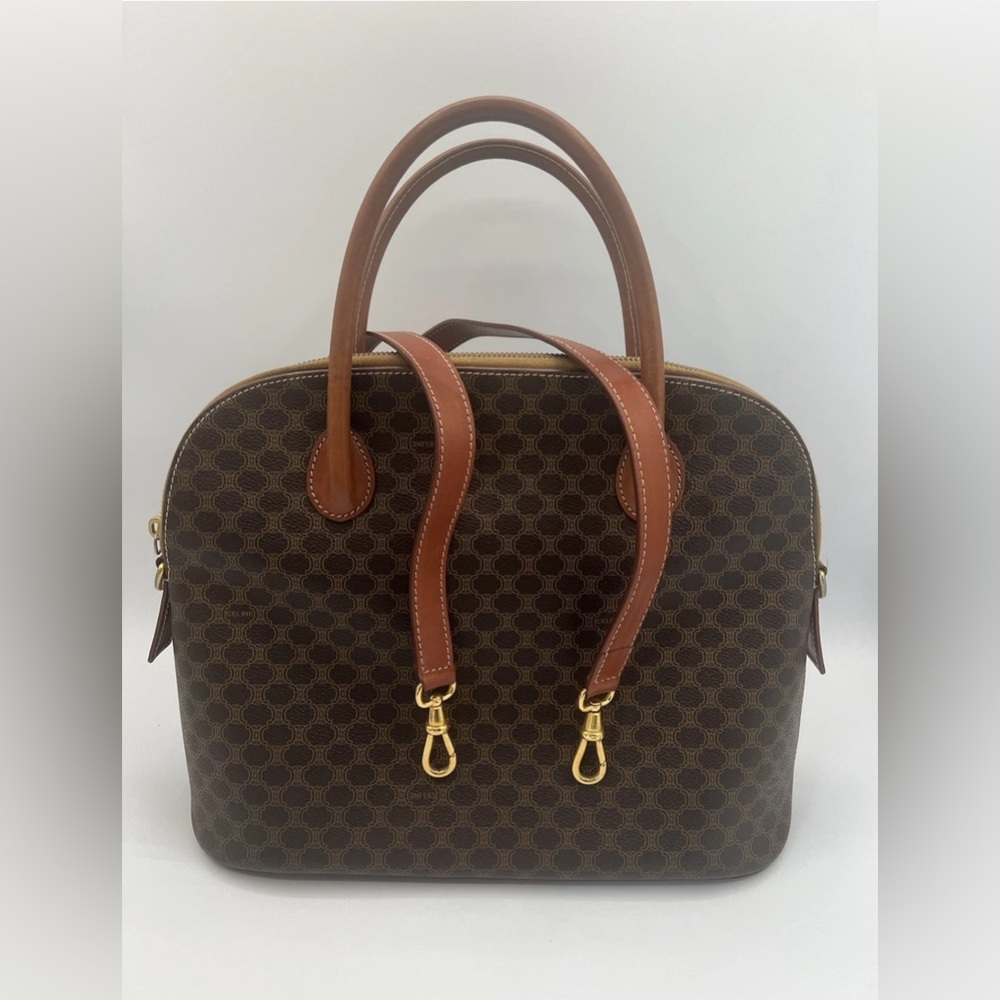 SOLD Authentic Celine Vintage Macadam Dome Alma No Zipper Pull